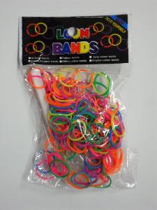 Loom bands, barevné náramky, náhradní gumičky - 1800ks