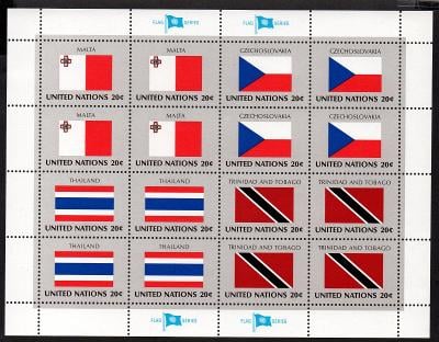 OSN06 - vlajky členských států - TL1981 - za nominále (též FDC UNESCO)