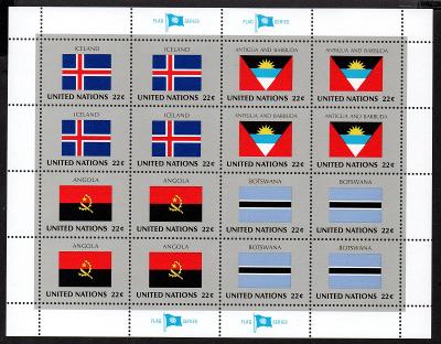 OSN27 - vlajky členských států - TL1986 - za nominále (též FDC UNESCO)
