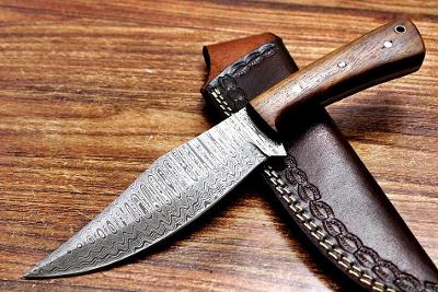 169/ Damaškový lovecky nůž. Rucni vyroba