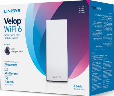 WiFi 6 router Linksys Velop MX4200, Mesh Gigabit USB3, jnový +