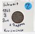 Švajčiarsko 2 rappy, 1963 / Mince (o1) - Numizmatika