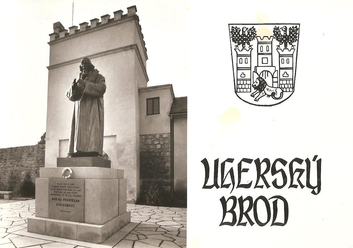 UHERSKÝ BROD - pomník J. A. Komenského - Uhorské Hradiště - Pohľadnice miestopis