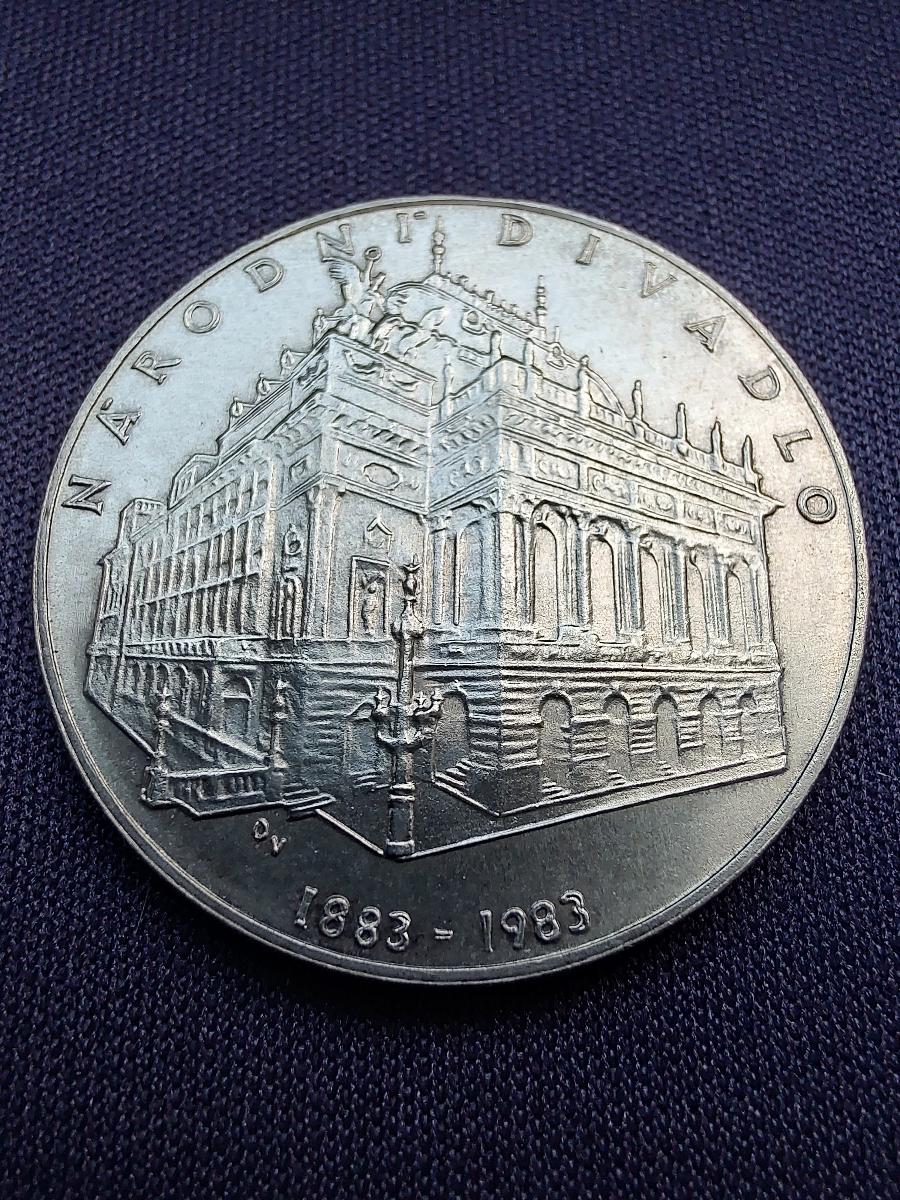 Pamätné mince 100 korún 1983 , Národné divadlo v Prahe,BK prevedenie - Numizmatika