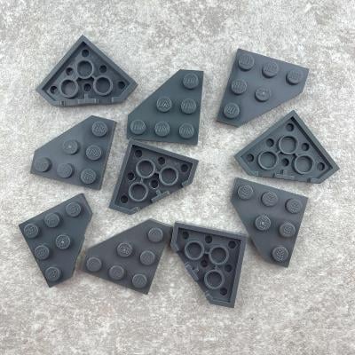 LEGO® 2450 Wedge, Plate 3 x 3 Cut Corner - DARK BLUISH GRAY (10ks)