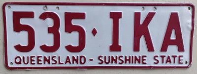 Registrační značka Austrálie 535 IKA, Queensland