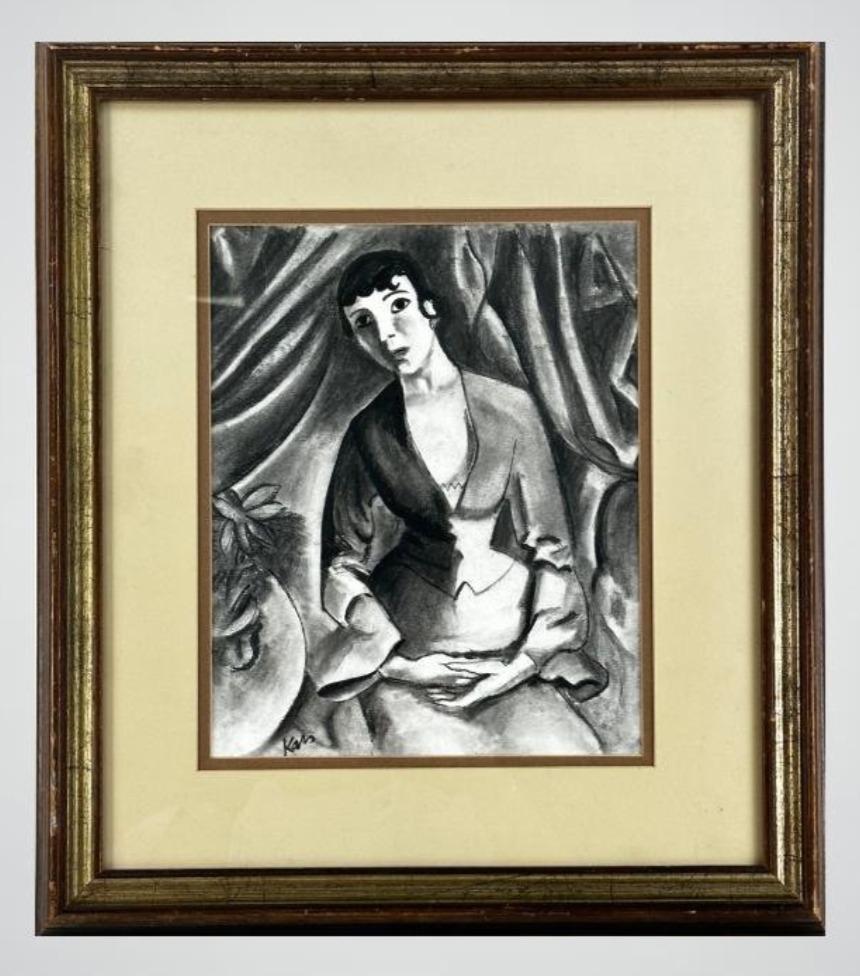 KARS Georg ( 1880 - 1945) , Sediaca dáma - Umenie