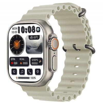 Chytré hodinky Ultra T900 šedo- béž/ Bluetooth volání/Vodotěsné /HD /