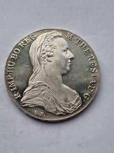 Stříbrný tolar 1780 s.f. Marie Terezie. PROOF/PROOF