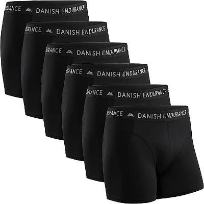 DANISH ENDURANCE 3 kusy pánske boxerky čierne bavlnené veľ XXXL