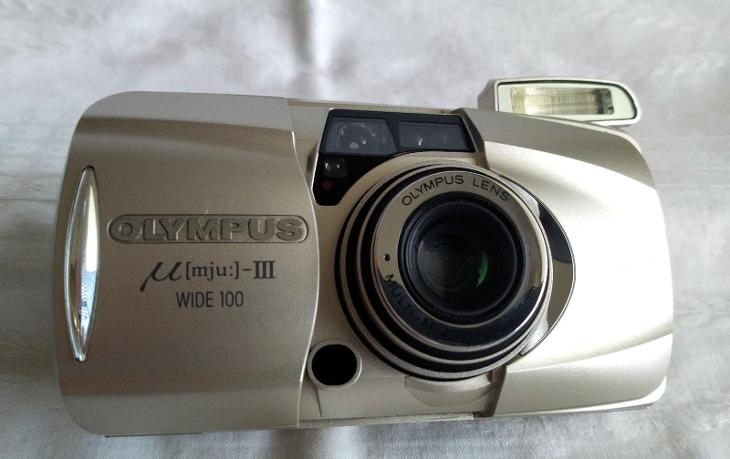 Fotoaparát Olympus Mju III - WIDE 100, vč. pouzdra a nové baterie