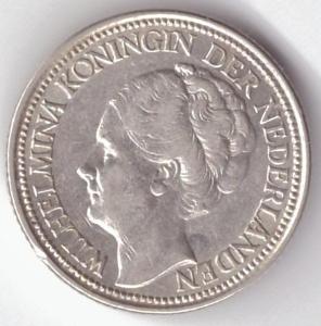 1928 (HOLANDSKO) - Ag mince 25 Cents, Královna Wilhelmina (2101)
