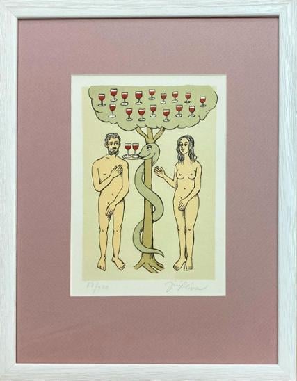 Jiří Slíva - Adam a Eva - litografie - Výtvarné umění