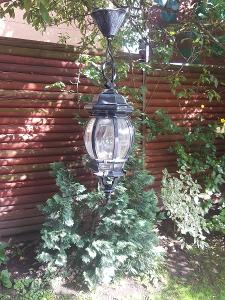 Venkovní závěsná lampa z hliníku s krásnou patinou