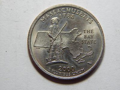 USA ¼ Dollar 2000 D Massachusetts UNC č24134