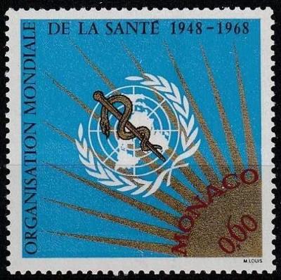 Monako 1968 WHO, 20. výročí Mi# 913 