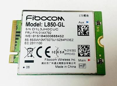 LTE (4G) modem / WWAN / M2. modul - pci-e / Lenovo FRU P/N: 01AX792
