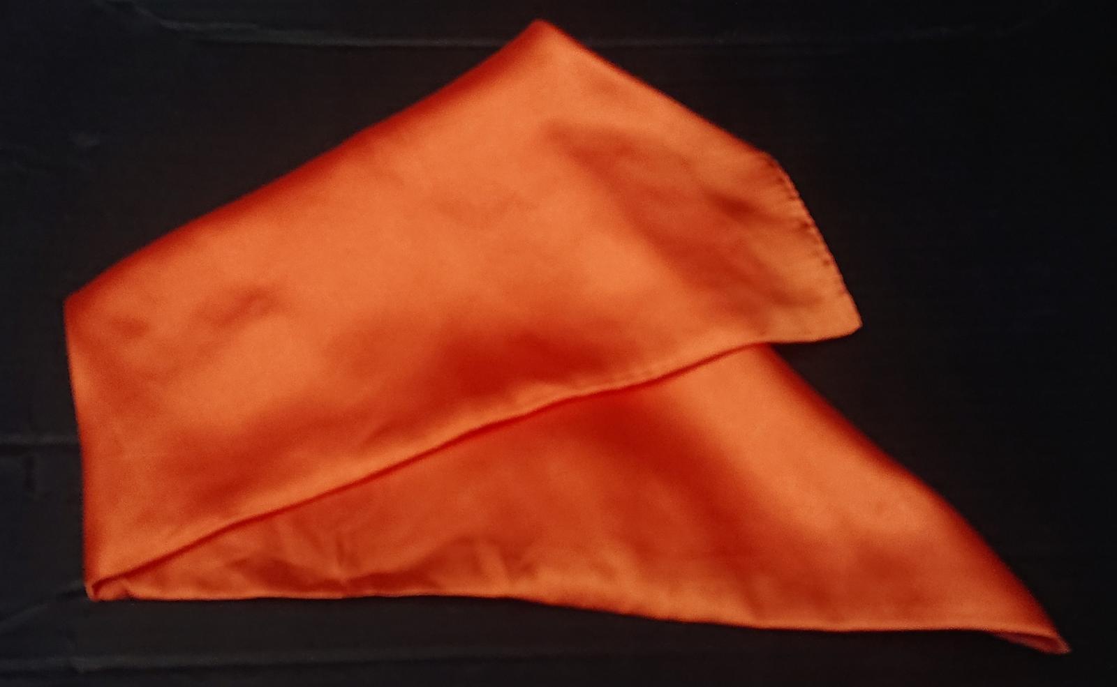 Saténová šatka oranžová - Oblečenie, obuv a doplnky