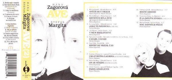 MC kazeta Hana Zagorová & Štefan Margita – Ave 2 (1996)