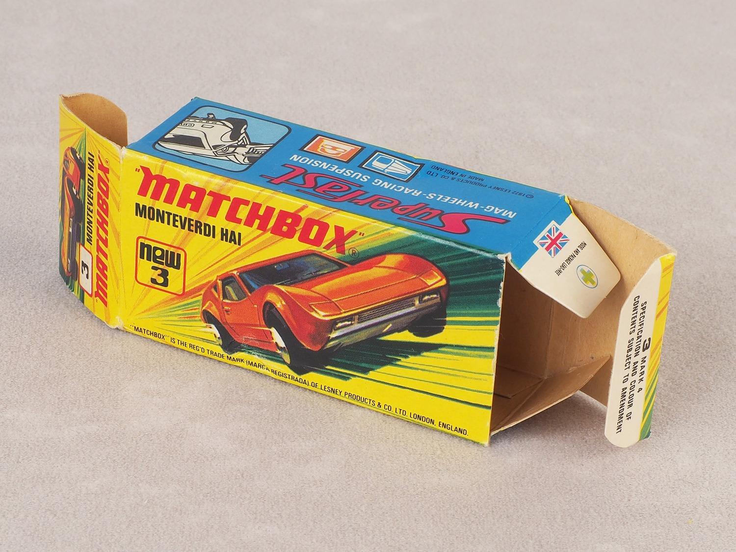 MATCHBOX SUPERFAST No.3 MONTEVERDI HAI - 1973 - ORIGINÁL BOX - Angličáky