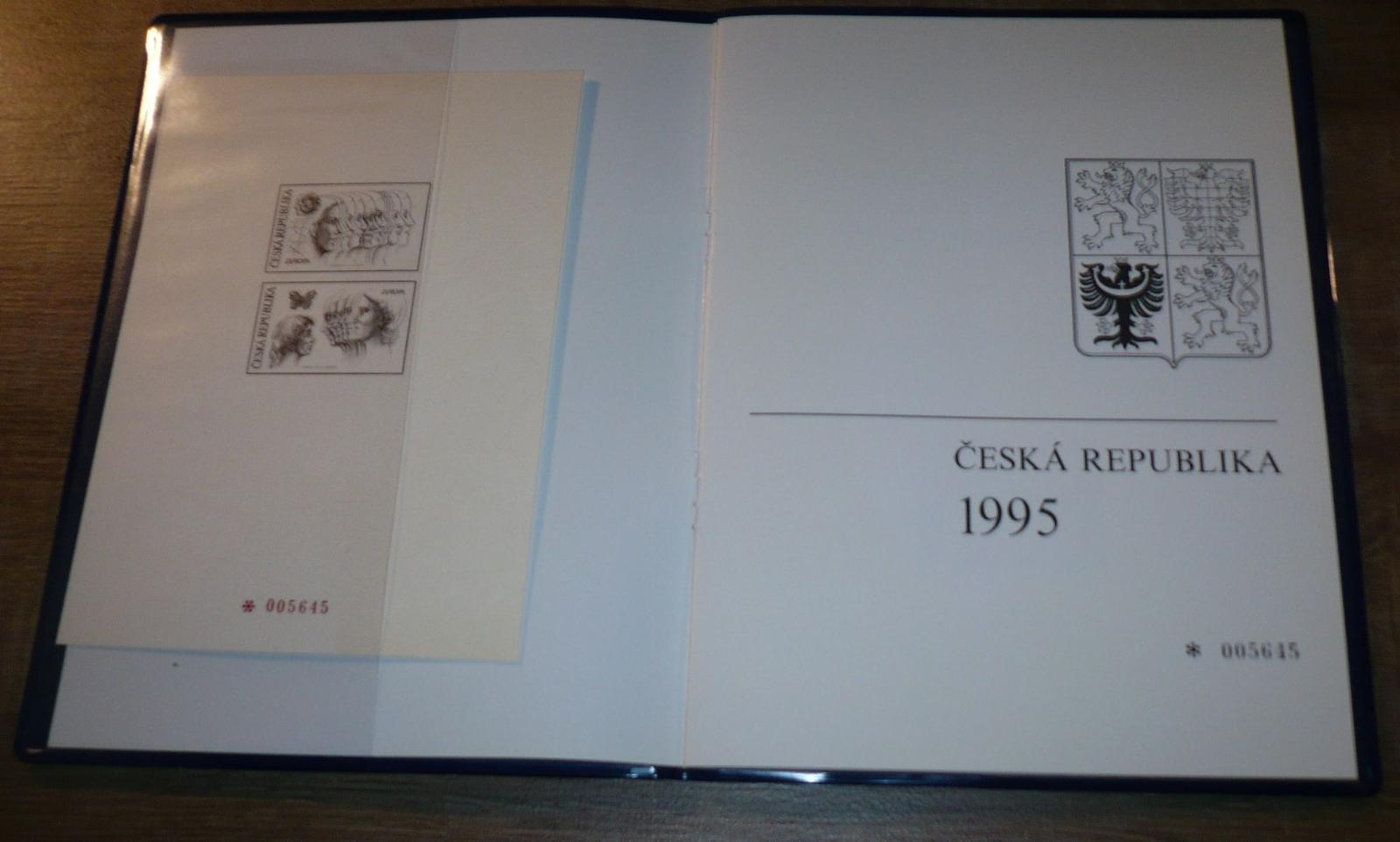 kompletní ročníkové album Česká republika 1995 včetně známek a PTR | Aukro