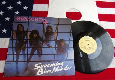 ⚡️ LP: GIRLSCHOOL - SCREAMING BLUE MURDER, jako nová NM, Germany 1982