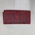 Dámska kožená peňaženka WILD - červená so vzorom - Módne doplnky