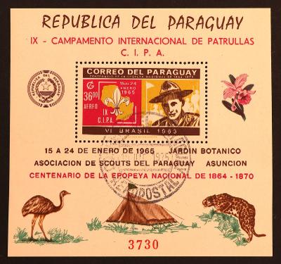 Paraguay - 1965 !! - ʘ - VELMI CENNÝ aršík - Michel  ʘ 60 € !!