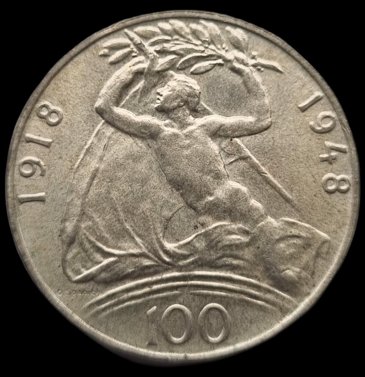 Strieborný 50 koruna 1948 – 3.výročie Pražského povstania. - Numizmatika