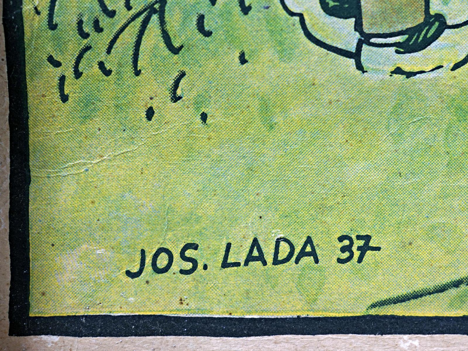 Josef Lada - Dětské hry na podzim 1937 - velký školní tisk ∆ - Umění