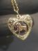 Zdobný prívesok srdca s levom, kombinované zlato - Šperky