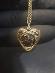 Zdobný prívesok srdca s levom, kombinované zlato - Šperky