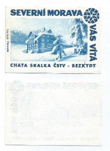 K.č. 2- 2404.1 Severná Morava I. ...1961 Solo Lipník chata Skalka