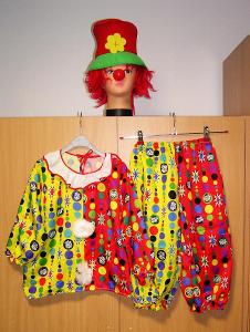 N5547 KLAUN - karnevalový kostým pro děti vel.S