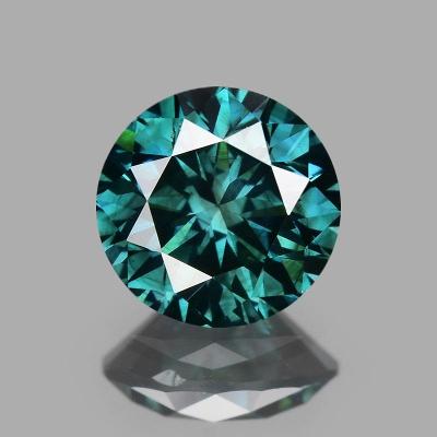 3ks Přírodní Diamant Fancy modrozelený I1-I3