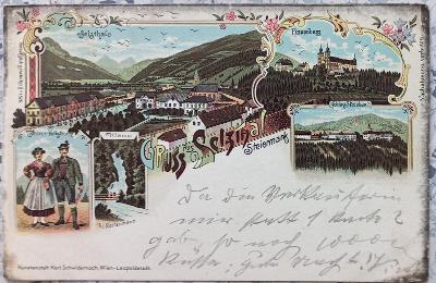 Rakousko - Selzthal - Steiermark - hezké litho - 1897