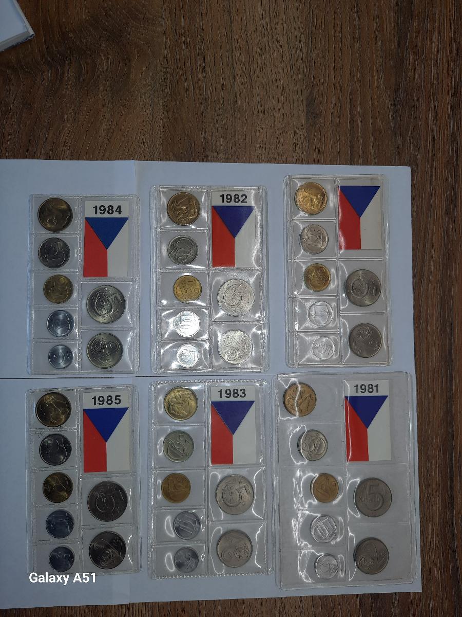 Súprava obežných mincí ČSSR 1980-85 - Numizmatika