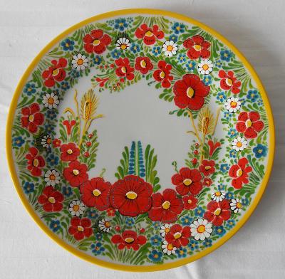 Velký talíř 27cm - květinový motiv (U-1010)