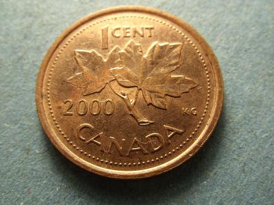 Kanada - Alžběta II - 1 CENT z roku 2000 - MILENIUM