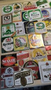 Pivní etikety -  stará sbírka