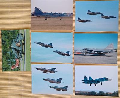 Naše bojová letadla - 7 pohlednic - pro sběratele a fanoušky letectví