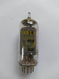 Elektronka Tesla UCH81- žhavení OK, průchodná/1739