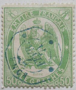 Francie - razítkovaná telegrafní známka katalogové číslo  2