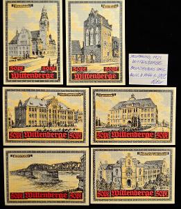 Německo-Stadt WITTENBERGE,1921.BRANDENBURG serie Mehl.1444.1.UNC/ N-22
