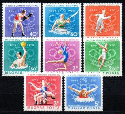 Maďarsko 1970 Olympijský výbor, 75. výročí Mi# 2616-23 H067