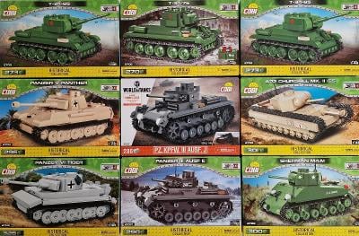 Kolekcia Cobi tankov (2x 2702, 2703, 2704, 2706, 2707, 2708, 2709, 3062)