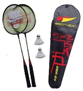 Badminton sada Brother-2 Alu pálky+2 košíčky + kvalitní pouzdro NOVÁ