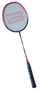 Badmintonová pálka s ALU rámem a pouzdrem červenočerná NOVÁ
