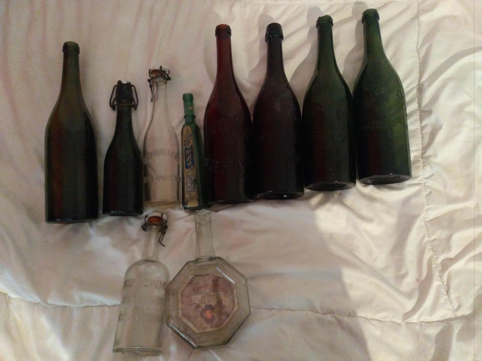 Staré fľaše od piva a sódoviek +likera - Zberateľstvo
