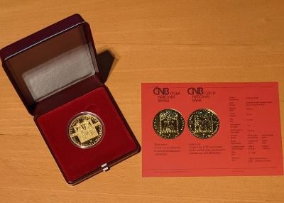 Mimořádná ražba:  uncová mince ČNB Konstantin a Metoděj Proof